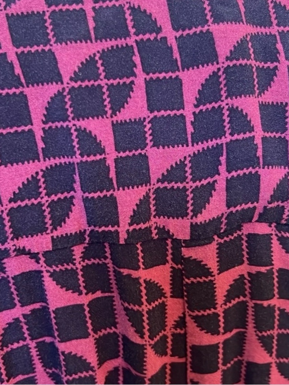 Maeve Purple and Black Geometric Button-Front Jumpsuit - Picture 5 of 6